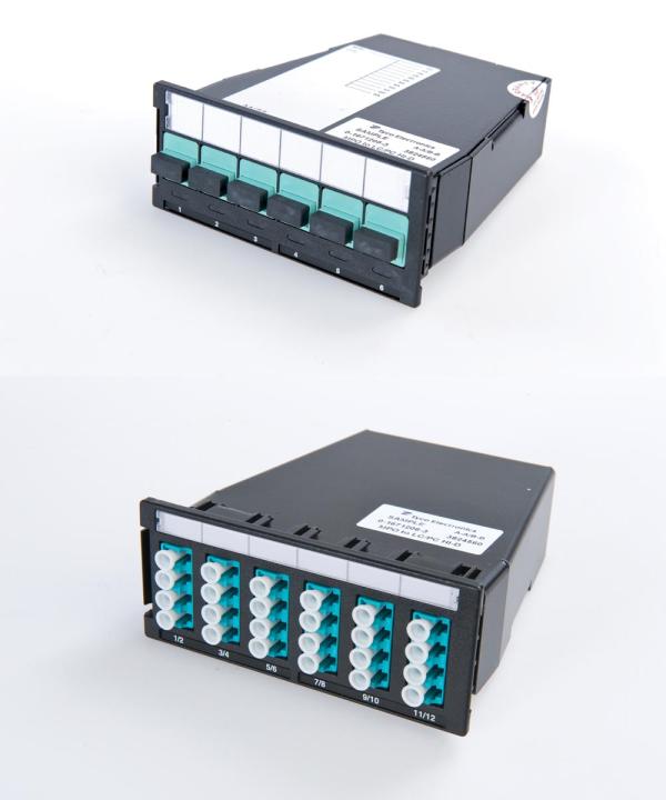 MPO to 6xLC Duplex Quick-fit cassette OM3 Flipped